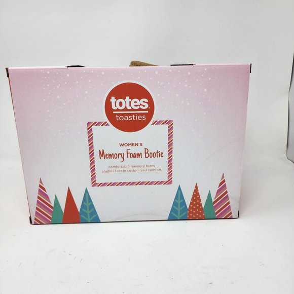 Totes Toasties Women’s Large Size‎ 8-9 Memory Foam Bootie Desert Beige New - Picture 2 of 10